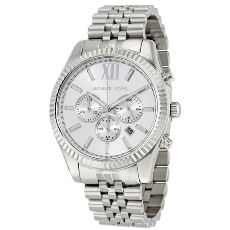 silver watches michael kors|silver michael kors watch men.